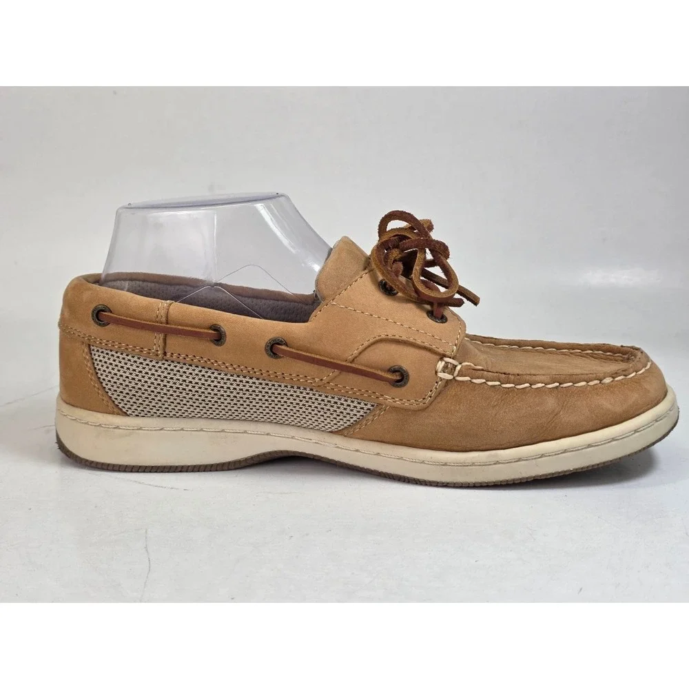 GH Bass Sailer Women's Boat Shoes Size 8.5 M Brown Tan‎ Suede Slip On Loafers